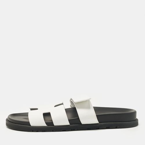 Hermes White Leather Chypre Sandals Size 43 - Hermes - Modalova