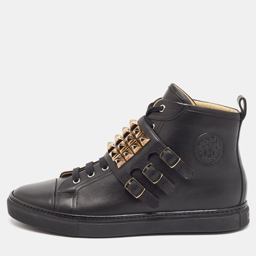 Hermes Black Leather Studded Lennox Sneakers Size 44.5 - Hermes - Modalova