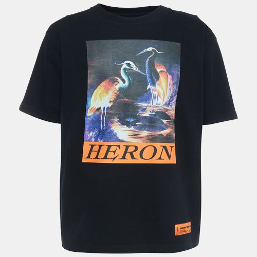 Heron Preston Black Graphic Print Cotton T-Shirt M - Heron Preston - Modalova