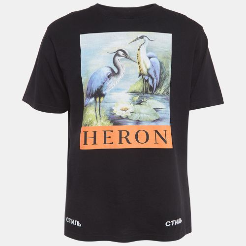 Heron Preston Black Graphic Print Cotton Crew Neck T-Shirt S - Heron Preston - Modalova