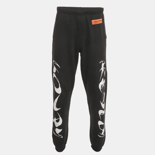 Heron Preston Black Printed Cotton Jogger Pants S - Heron Preston - Modalova