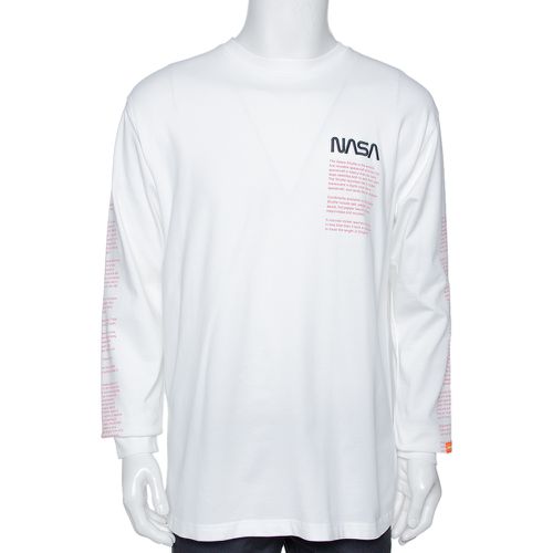 Heron Preston White Nasa Facts Print Cotton Jumper S - Heron Preston - Modalova