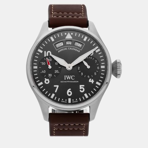 IWC Grey Stainless Steel Big Pilot's IW5027-02 Automatic Men's Wristwatch 46 mm - IWC - Modalova