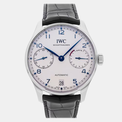 IWC Silver Stainless Steel Portugieser IW5007-05 Automatic Men's Wristwatch 42 mm - IWC - Modalova