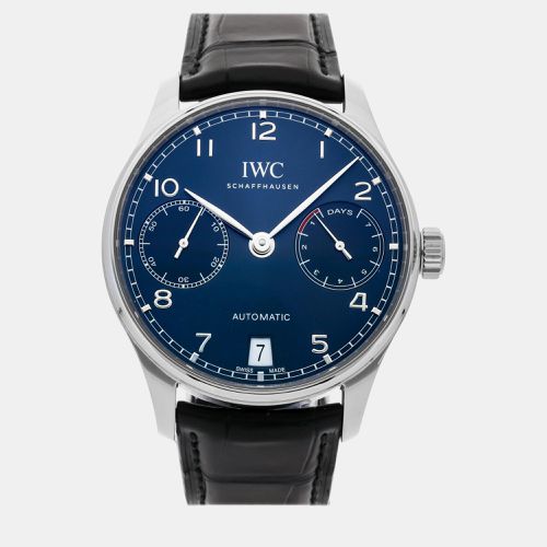 IWC Blue Stainless Steel Portugieser IW5007-10 Automatic Men's Wristwatch 42 mm - IWC - Modalova