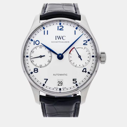 IWC Silver Stainless Steel Portugieser IW5007-05 Automatic Men's Wristwatch 42 mm - IWC - Modalova