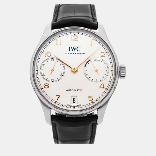 IWC Silver Stainless Steel Portugieser IW5007-04 Automatic Men's Wristwatch 42 mm - IWC - Modalova