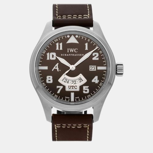 IWC Brown Stainless Steel Pilot's IW3261-04 Automatic Men's Wristwatch 44 mm - IWC - Modalova