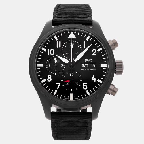 IWC Black Ceramic Pilot's IW3891-01 Automatic Men's Wristwatch 44 mm - IWC - Modalova