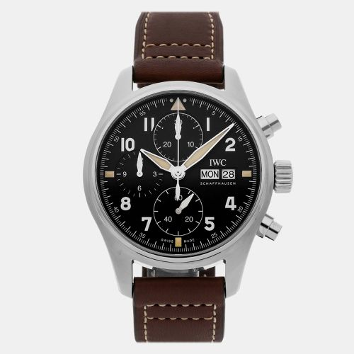 IWC Black Stainless Steel Spitfire 3879-03 Automatic Men's Wristwatch 41 mm - IWC - Modalova