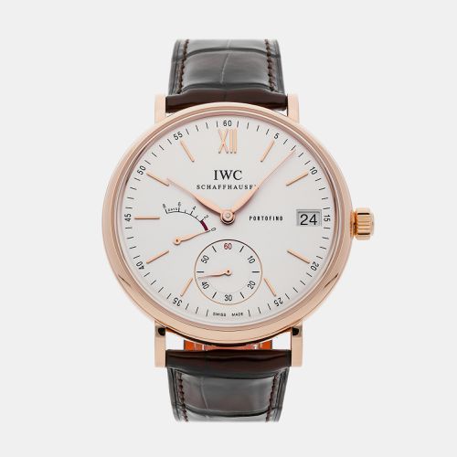 IWC Silver 18k Rose Gold Portofino IW5101-07 Manual Winding Men's Wristwatch 45 mm - IWC - Modalova