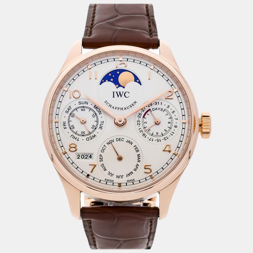 IWC Silver 18k Rose Gold Portugieser Automatic Men's Wristwatch 44 mm - IWC - Modalova