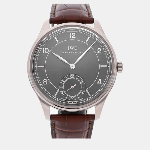 IWC Grey 18k White Gold Portuguese IW5445-04 Manual Winding Men's Wristwatch 44 mm - IWC - Modalova