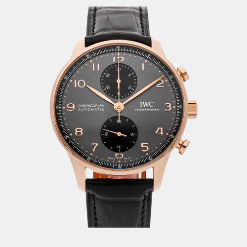 IWC Grey 18k Rose Gold Portugieser Automatic Men's Wristwatch 41 mm - IWC - Modalova