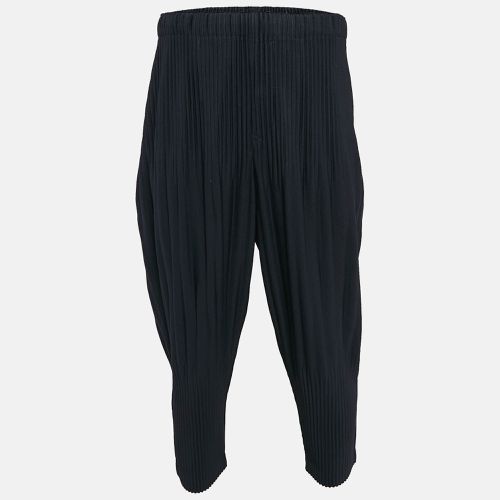 Issey Miyake Plisse Navy Blue Knit Pleated Trousers S - Issey Miyake Homme Plisse - Modalova