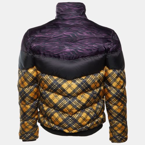 Multicolour Printed Synthetic Zip-Up Down Bomber Jacket M - Just Cavalli - Modalova