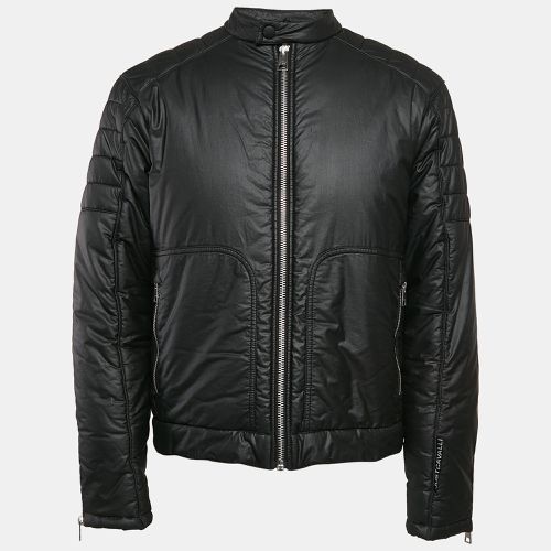 Coated Cotton Zip-Up Puffer Jacket L - Just Cavalli - Modalova