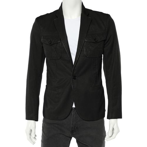 Just Cavalli Black Cotton Trim Detail Blazer L - Just Cavalli - Modalova