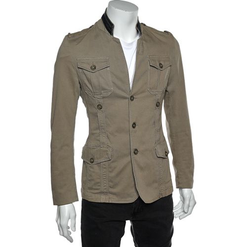 Cotton Cargo Pocket Button Front Jacket S - Just Cavalli - Modalova