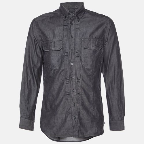 Just Cavalli Black Cotton Button Down Shirt L - Just Cavalli - Modalova