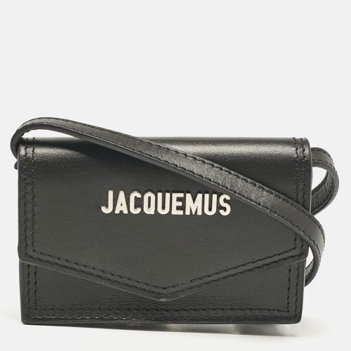 Jacquemus Black Leather Le Porte Azur Wallet Crossbody Bag - Jacquemus - Modalova