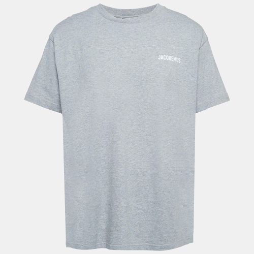 Jacquemus Grey Cotton Knit Crew Neck T-Shirt XL - Jacquemus - Modalova