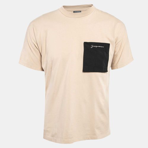 Jacquemus Beige Jersey Velcro Detail Le Yerù T-Shirt S - Jacquemus - Modalova