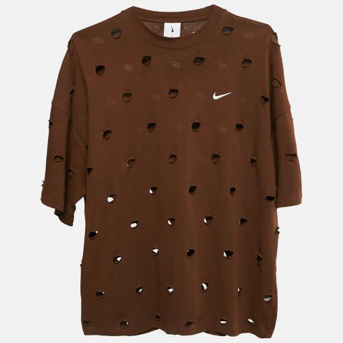 Jacquemus X Nike Brown Cutout Le Swoosh T-Shirt S - Jacquemus - Modalova