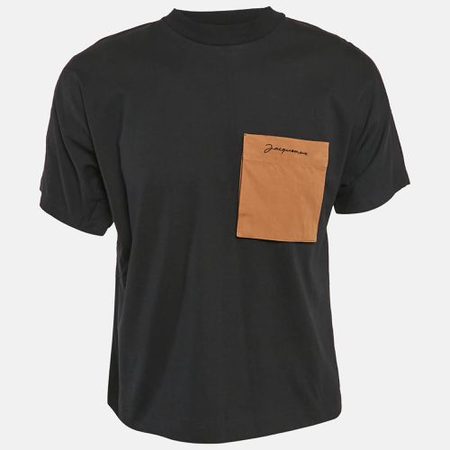 Jacquemus Black Velcro Pocket and Sleeve Detail Cotton Jersey T-Shirt S - Jacquemus - Modalova