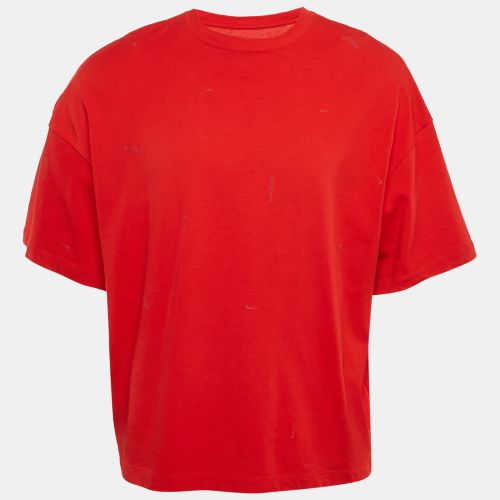 Jacquemus x Nike Red Logo Embossed Crew-Neck Oversized T-Shirt S - Jacquemus - Modalova