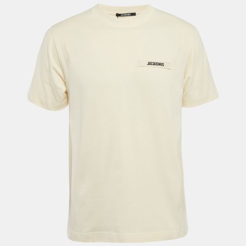 Jacquemus Beige Cotton Crew Neck Gros Grain T-Shirt M - Jacquemus - Modalova