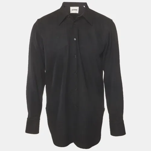 Felt Button Front Long Sleeve Shirt L - Jil Sander - Modalova