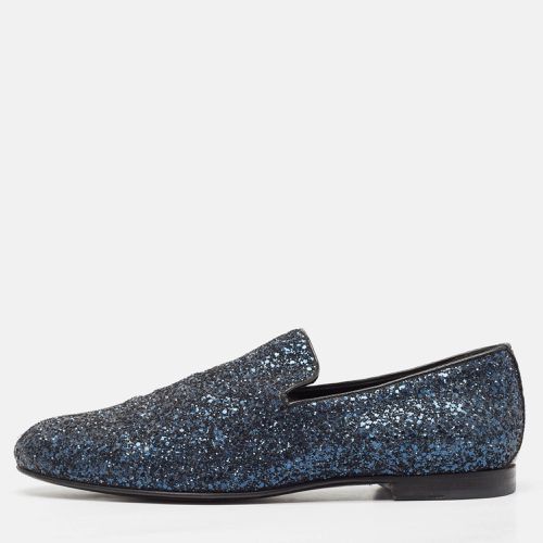 Jimmy Choo Blue Glitter Slip On Loafers Size 42 - Jimmy Choo - Modalova