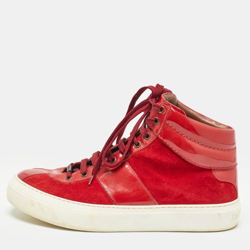 Jimmy Choo Red Suede and Patent High Top Sneakers Size 42.5 - Jimmy Choo - Modalova