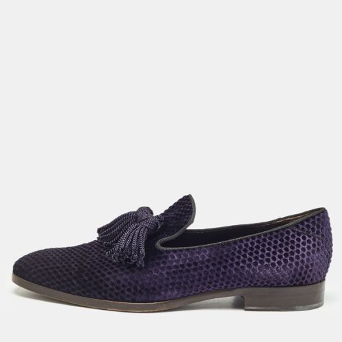 Jimmy Choo Purple Velvet Slip On Loafers Size 44 - Jimmy Choo - Modalova