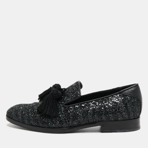 Coarse Glitter Foxley Smoking Slippers Size 39 - Jimmy Choo - Modalova