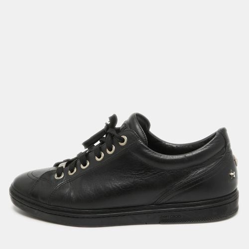 Jimmy Choo Black Leather Ace Low Top Sneakers Size 43.5 - Jimmy Choo - Modalova