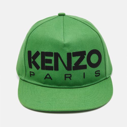 Kenzo Green Logo Flock Print Cotton Baseball Cap One Size - Kenzo - Modalova