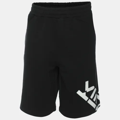 Kenzo Black Jersey Logo Print Short L - Kenzo - Modalova