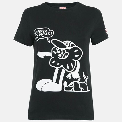 Kenzo Black Boke Boy Travels Print Cotton T-Shirt S - Kenzo - Modalova