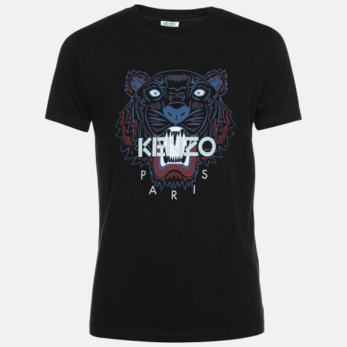 Kenzo Black Fabric Tiger Print T-Shirt XS - Kenzo - Modalova