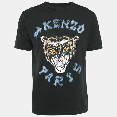 Kenzo Black Tiger Print Jersey Crew Neck T-Shirt XS - Kenzo - Modalova