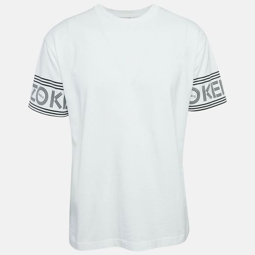 Kenzo White Logo Print Cotton Round Neck T-Shirt M - Kenzo - Modalova