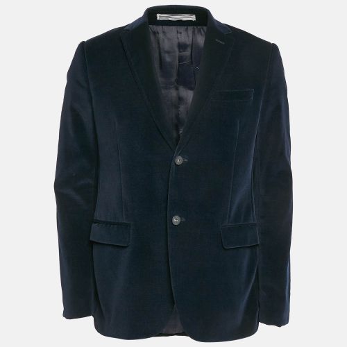 Kenzo Navy Blue Velvet Single Breasted Blazer L - Kenzo - Modalova