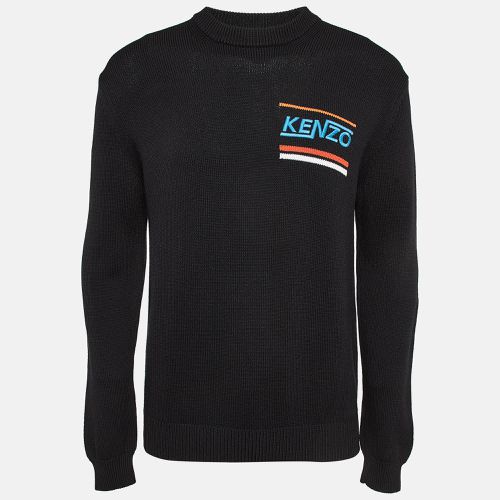 Kenzo Black Embroidered Rib Knit Jumper M - Kenzo - Modalova