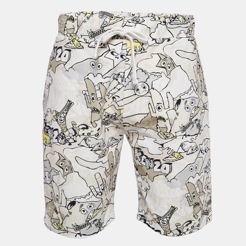 Kenzo Cream Printed Cotton Knit Shorts L - Kenzo - Modalova