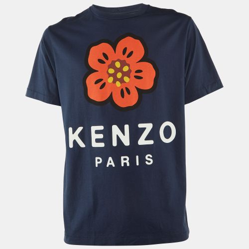 Kenzo Navy Blue Printed Cotton Crew Neck T Shirt M - Kenzo - Modalova
