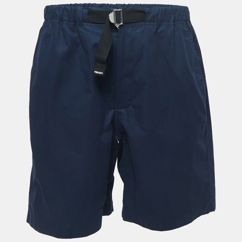 Kenzo Navy Blue Cotton Elasticated Belt Shorts M - Kenzo - Modalova