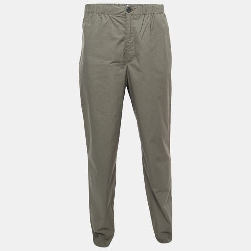 Kenzo Navy Brown Cotton Elasticized Trousers M - Kenzo - Modalova