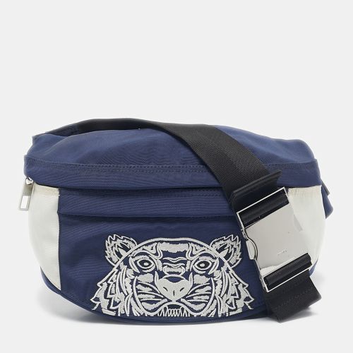 Kenzo Navy Blue/White Nylon Embroidered Tiger Belt Bag - Kenzo - Modalova